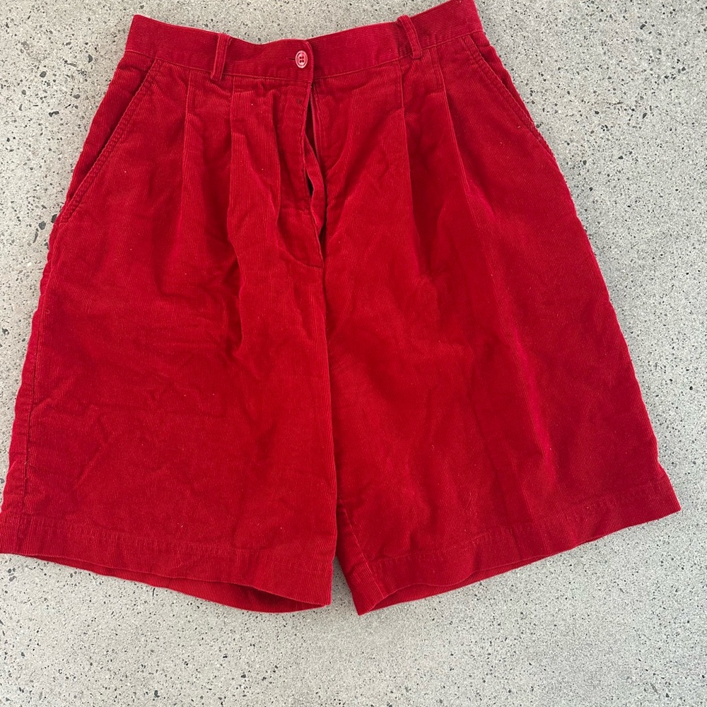 Susan Bristol Vibrant Red Women's High Waist Shorts